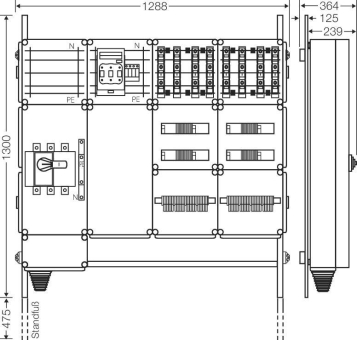 Hensel Ladeverteiler f.8 Mi EV 22kW 8101 