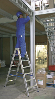 Krause Stufen-Doppelleiter Alu 2x7 