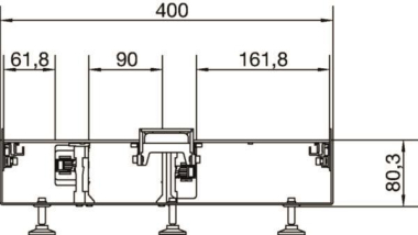 Hager Unterteil BKGD 400x80 m BKGD400801 