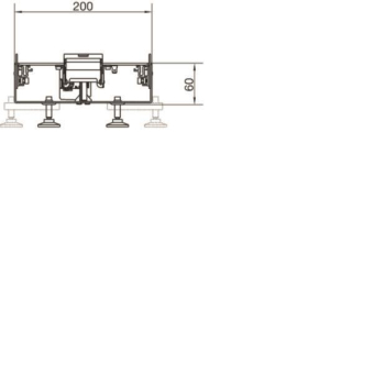 Hager Unterteil BKGD 200x60 m BKGD200601 