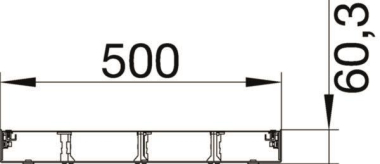 Hager Unterteil BKGD 500x60 m BKGD500601 