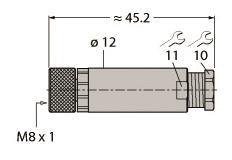 TURCK M8 x 1 / D 8 mm            B5143-0 