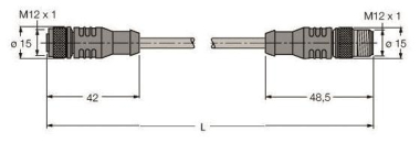 Turck Verbindungs- RK4.5T-5-RS4.5T/S2500 