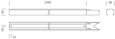 SITEC Tragschiene Modario      5TR10250H 