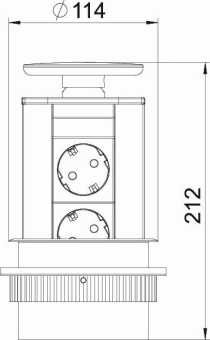 OBO DBV-A3A D2S Deskbox versenkbar zum 