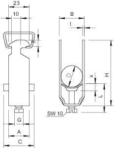 OBO 2056 2 64 FT Bügelschelle 2-fach 