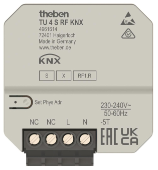 Theben 4f Funk Taster,-    TU 4 S RF KNX 