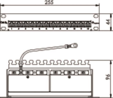 TG 10" Patch Panel MPP12-HS  J02022A0057 