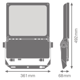 LEDV Flutlichtstrahler Flex asym 55x120° 