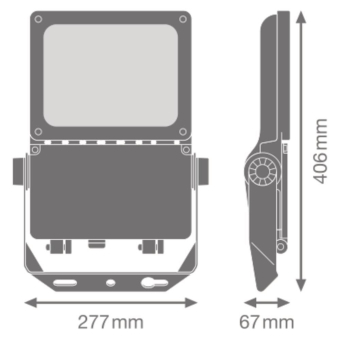 LEDV Flutlichtstrahler Flex asym 55x120° 