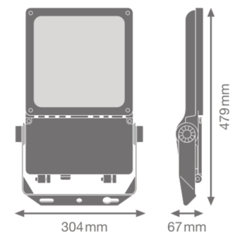 LEDV Flutlichtstrahler Flex asym 55x120° 