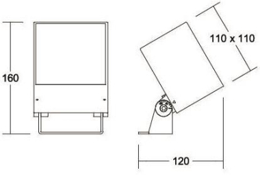 BRUM Außenstrahler Blokk IP65   60112103 