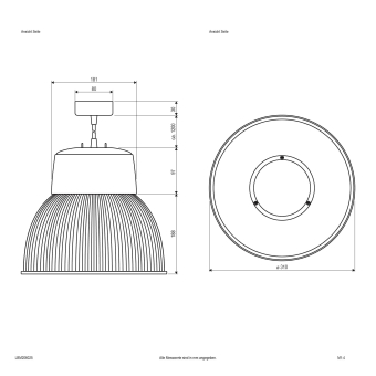 EVN LED Pendelleuchte -silber  LBM206025 