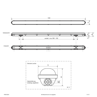 EVN LED-Anbauleuchte -grau -  FW65152540 