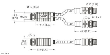 TURCK 2-fach- VBRK4.4-2RSC4T-0,6/0,6/TXL 
