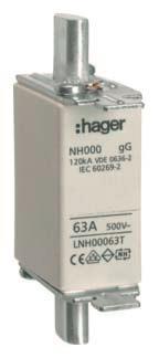 Hager Sicherungseinsatz NH000  LNH00063T 