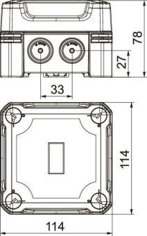 OBO X04 SW Kabelabzweigkasten 114x114x78 