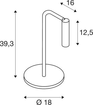 SLV Tischleuchte KARPO TL weiß   1001460 