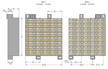 WAGO 726-821 Rangierwabe,80-polig, 