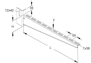 NIED Verzinkt Ausleger             510MM 