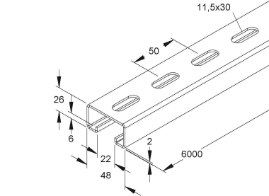 NIED Ankerschiene 2992/6A4L   2992/6 E5L 