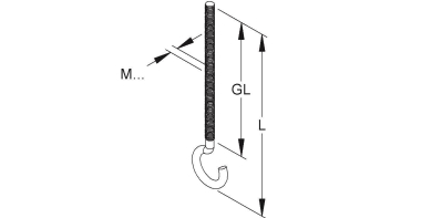 Niedax Hakenschraube M6          H 6X100 
