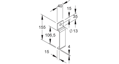 NIED Wandanschlusslasche für    WKTT 100 