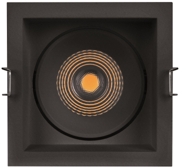 LEDV SP SQUARE DK ADJ 8W/3000K FL BK 