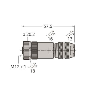 Turck M12 x 1                  CMB8181-0 