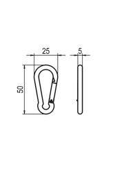 RIDI VLKH Karabinerhaken 50X5    0205888 