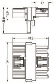 WAGO 770-617 T-Verteiler,5-polig,Kod. 