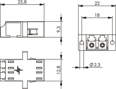 TEGA LC/APC Duplex Kupplung  J08071A0021 