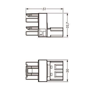 WAGO 770-636 h-Verteiler,3-polig,Kod. 