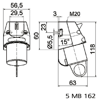 Bals Wandgerätestecker GT 16A 3p    2400 