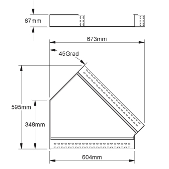 Niedax Bogen 45° 85x602mm     RBA 85.600 