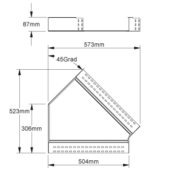 Niedax Bogen 45° 85x502mm     RBA 85.500 