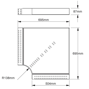 Niedax Bogen 90° 85x502mm     RES 85.500 