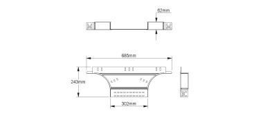 NIED Anbau-T 300x60           RTA60.300 