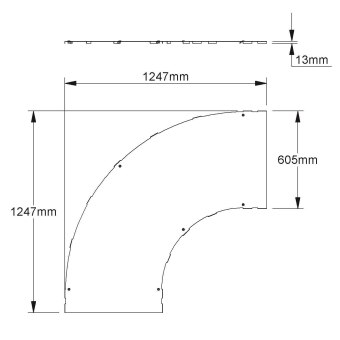 NIED Deckel für Bogen 90°,  KLBKDV 600 F 