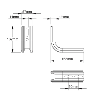 NIED Verzinkt Wandausleger         100MM 