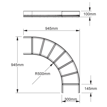 Niedax Bogen 90° klein    KLBK 100.303 F 