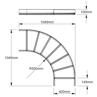 Niedax Bogen 90° klein    KLBK 100.403 F 