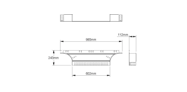 Niedax Anbau T-Stück f.KR RTA 110.600 E3 