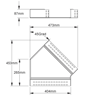 Niedax Bogen 45° 85x402mm     RBA 85.400 