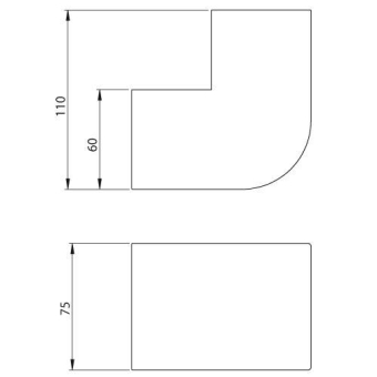 Unex Außeneck reinweiß RAL9010  31282-02 