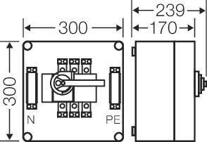 HENS Lastsch-Gehäuse 160A 3POL.   MI7256 