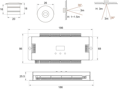 Rutec LED-Controller,ES32, inkl. 3 80603 