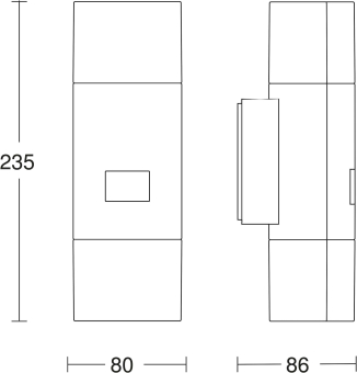 STEIN Wandl. Up+Down L 910 silber 576219 