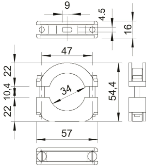 OBO 3015 34 LGR Blitz-ISO-Schelle 
