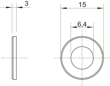 OBO 2033 D 15x3 G Distanzstück 